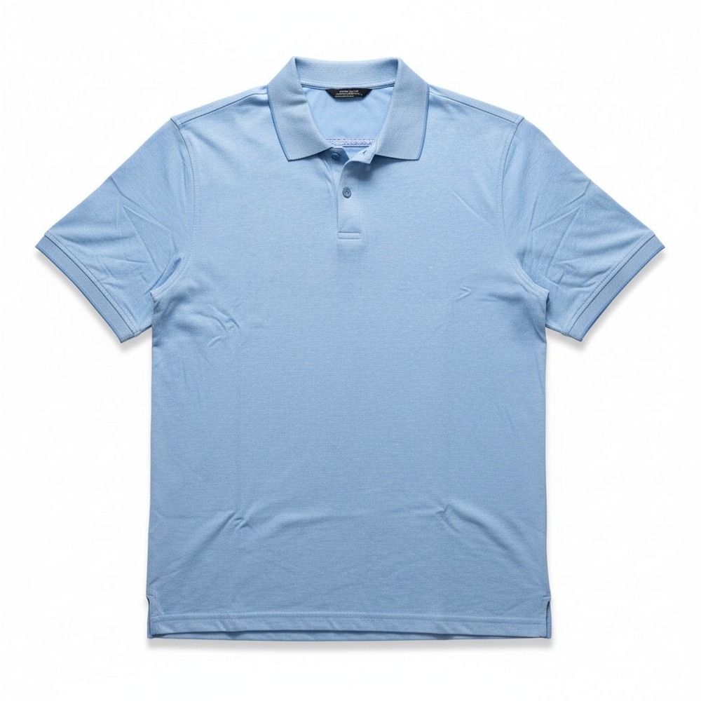 Member's Mark Men's XLarge Light Blue Stretch Pique Polo Shirt Short Sleeve Golf